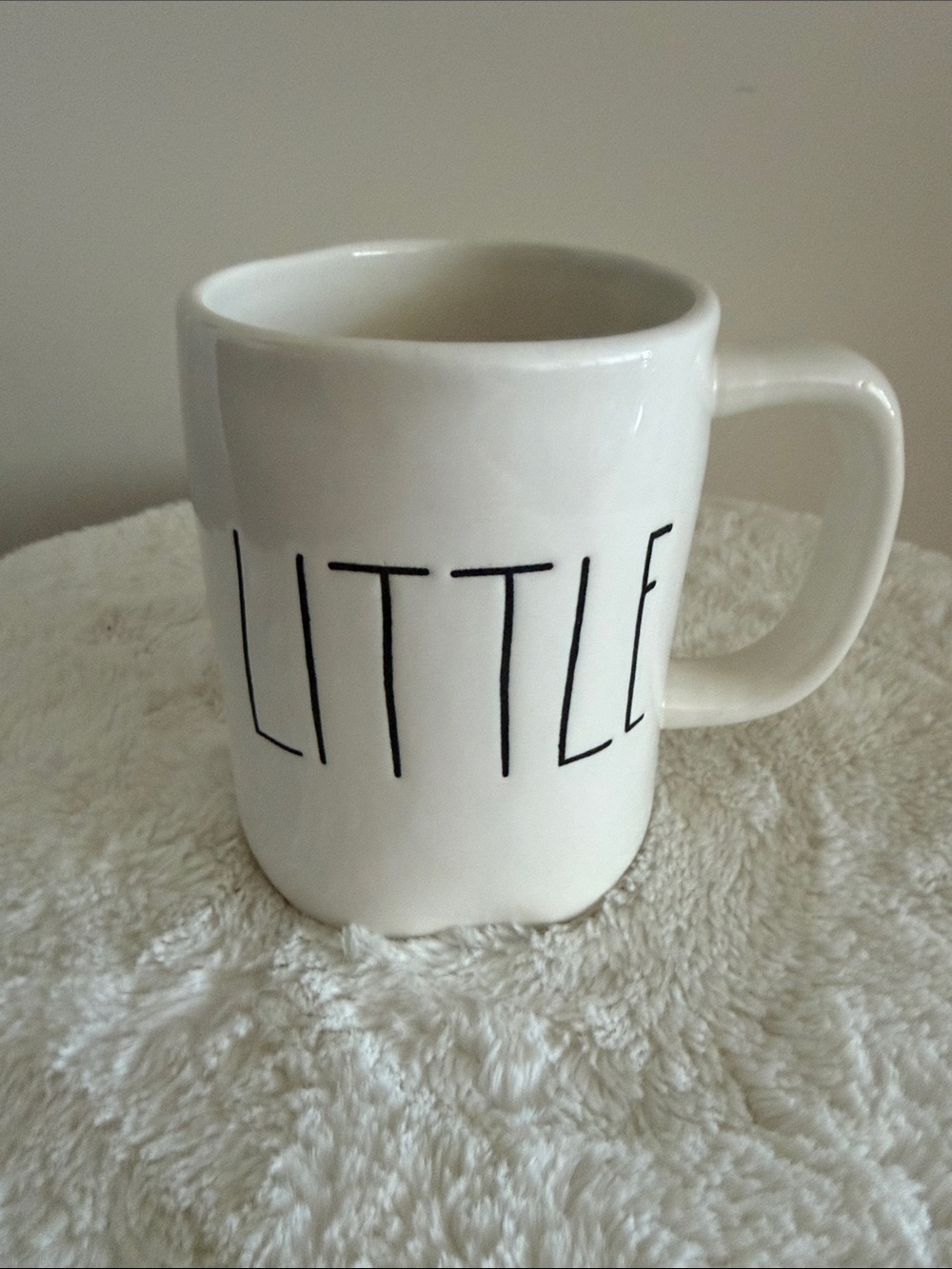 Rae Dunn White Mug with BLACK 'LITTLE' Lettering